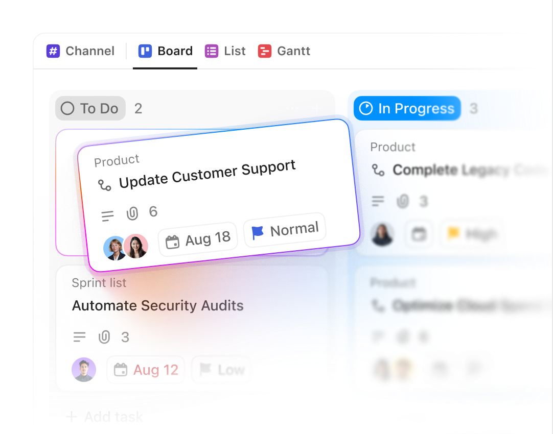 ClickUp Tasks scaling from daily action items to cross-team initiatives